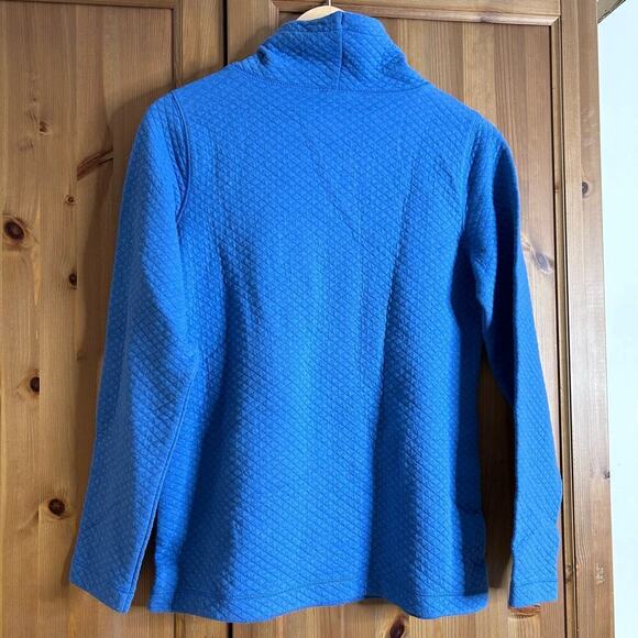 L.L. Bean Women's SoftLight Quilted Top Funnelneck Pullover XS Blue Outdoors - Picture 8 of 10
